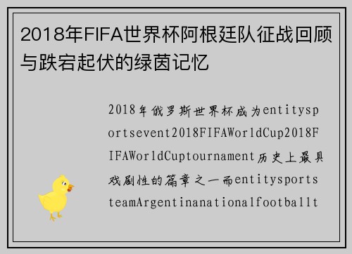 2018年FIFA世界杯阿根廷队征战回顾与跌宕起伏的绿茵记忆